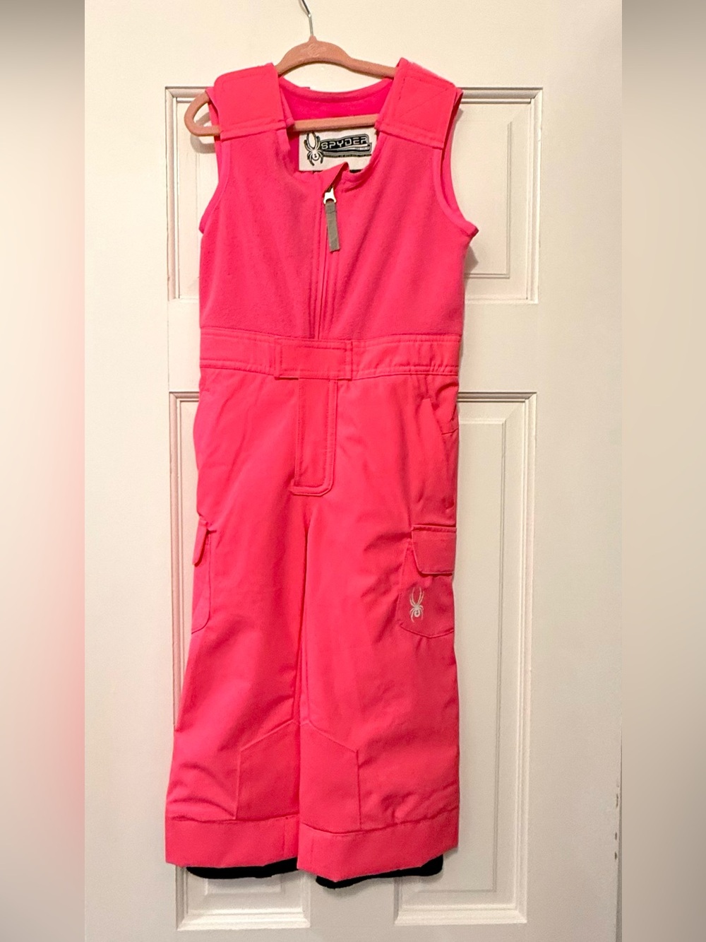 Spyder Girls Neon Pink Ski Bib Jumpsuit